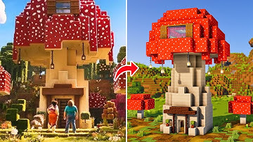 I Built A Mushroom House From Minecraft Movie -Tutorial🍄