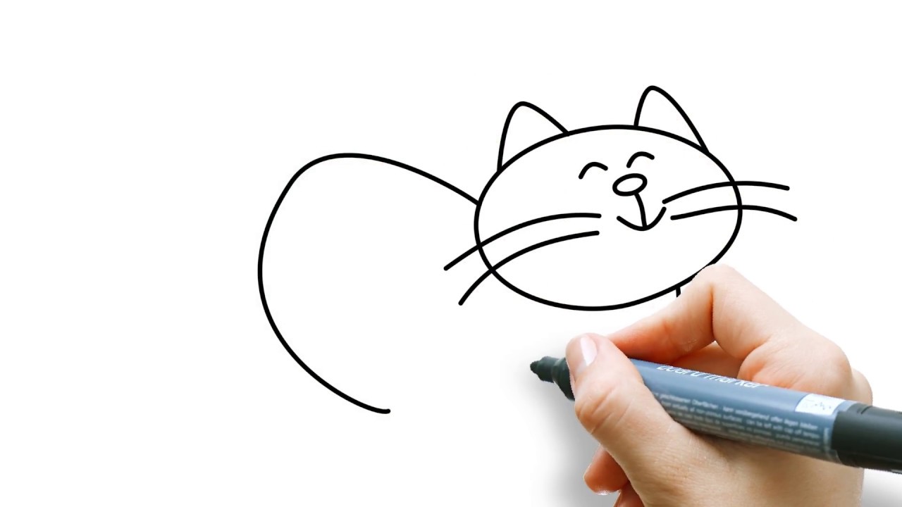 long galerij Begeleiden Samen een kat tekenen - voor kinderen! - YouTube