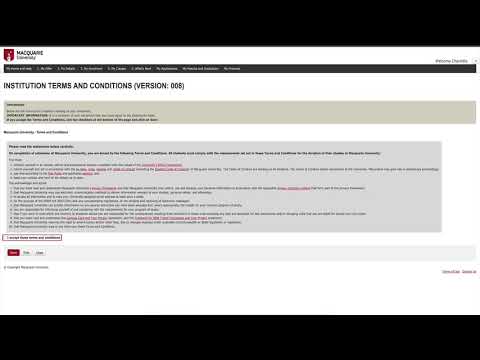 eStudent Tutorial 3   Accepting the Terms and Conditions