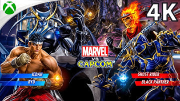 Marvel vs Capcom Infinite | Jedah & Ryu vs Ghost Rider & Black Panther | Xbox 4K