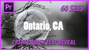 How to Create a Quick Professional Text Reveal in Premiere Pro CC (2018)
