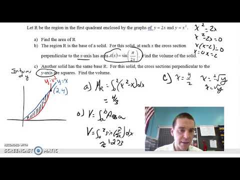 9.3 Volumes of Cross Sections - YouTube