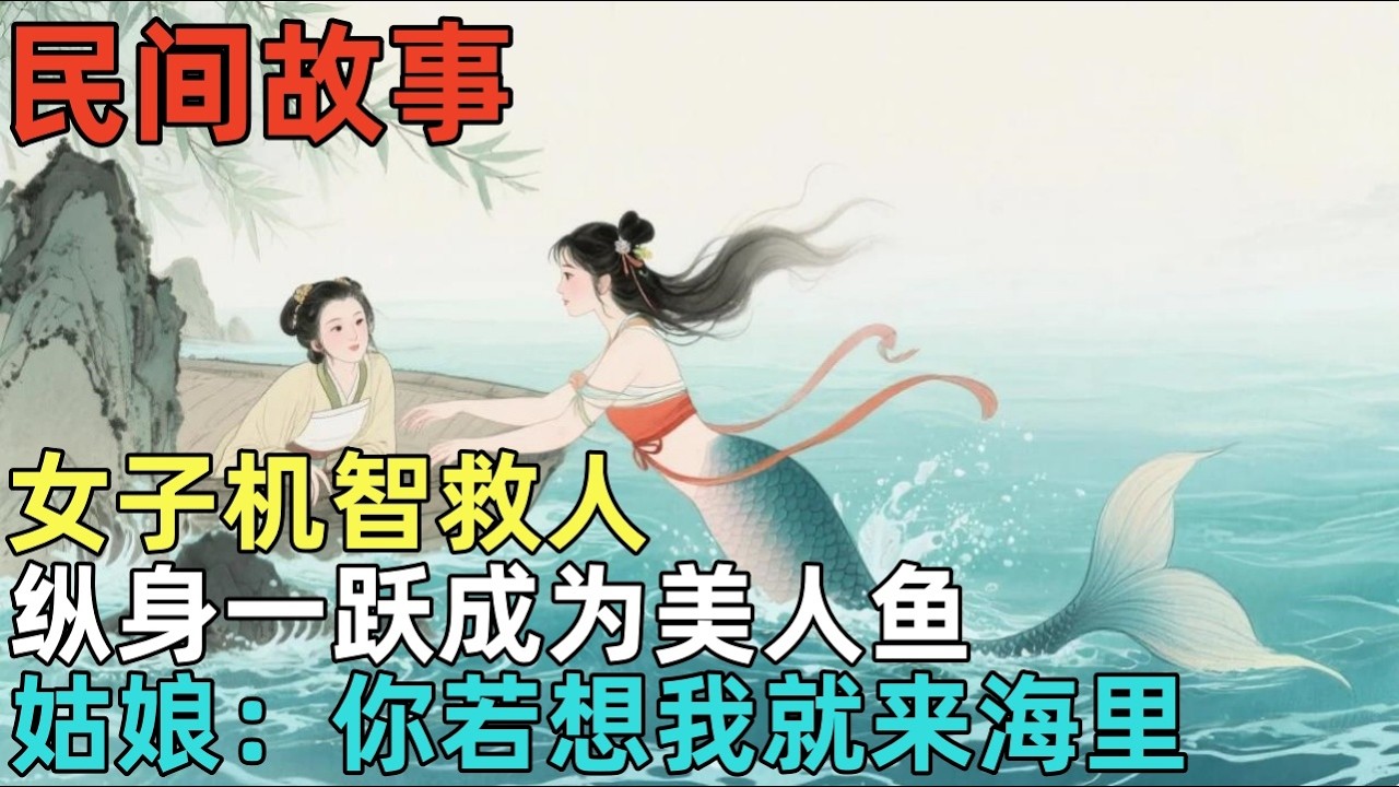 民间故事：女子机智救人 纵身一跃成为美人鱼 姑娘：你若想我就来海里 #民间故事，#民间故事合集，#故事传说，#明朝奇案，#古代奇案，#民間故事，#民間故事合集，#故事傳說，#明朝奇案，#古代奇案