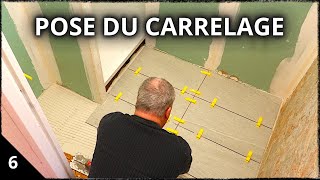 POSE DU CARRELAGE DANS LA SALLE D BAIN