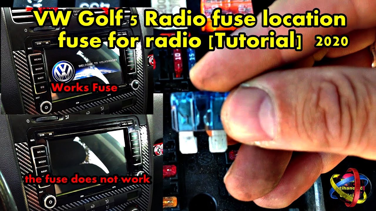 VW Golf 5 Radio fuse location // fuse for radio [Tutorial] 