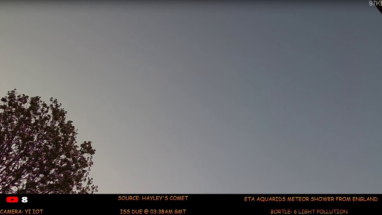 ETA Aquarids Meteor Shower & ISS - Live Cam