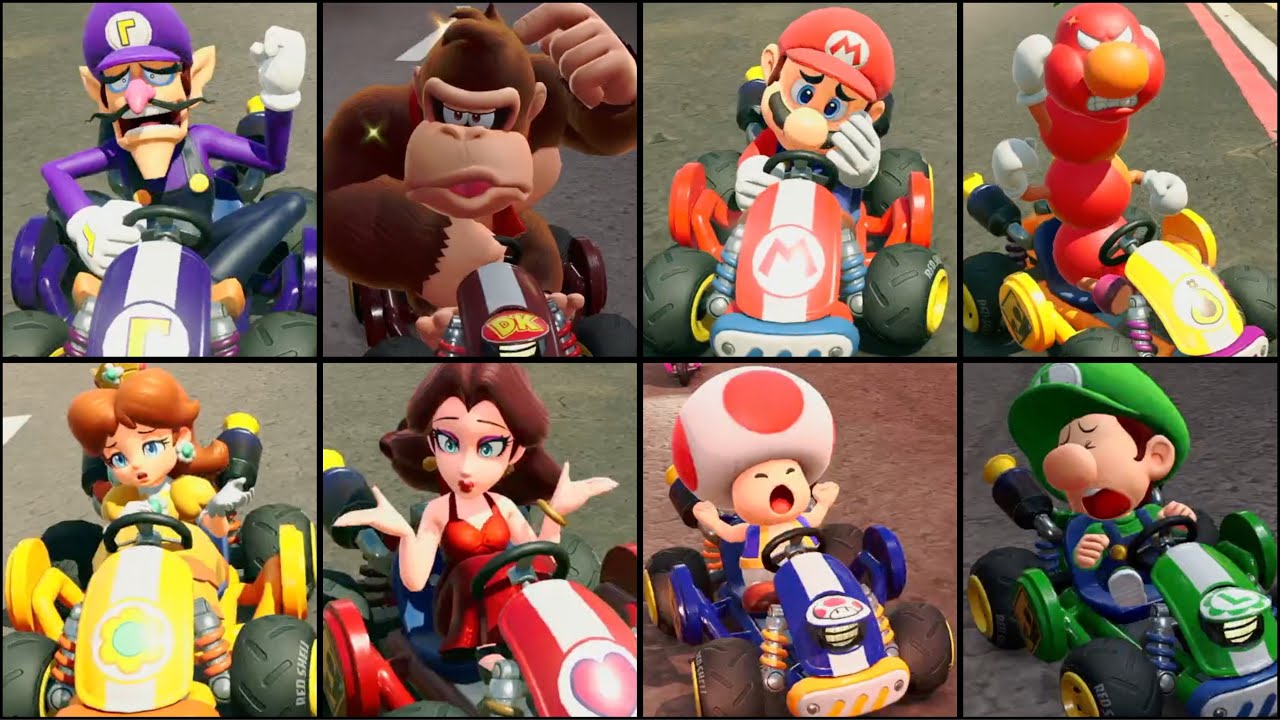 Mario Kart World - All Characters Losing Animations （full edition）Switch2
