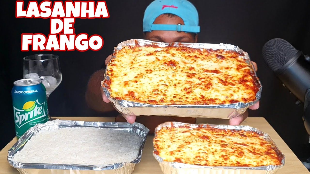LASANHA DE FRANGO COM CATUPIRY (MUKBANG) SONS DE MASTIGAÇÃO #LUCASASMR