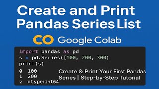 Pandas | First Code in Pandas | How to use Series in Pandas | Python Pandas Tutorial for Beginners