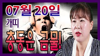 2020년 07월 20일 오늘의 운세 개띠 충동적인 행동은 금물 선미 보살 010-4354-7730 서울 용…