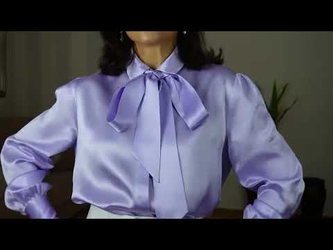 Light Blue Satin Blouse