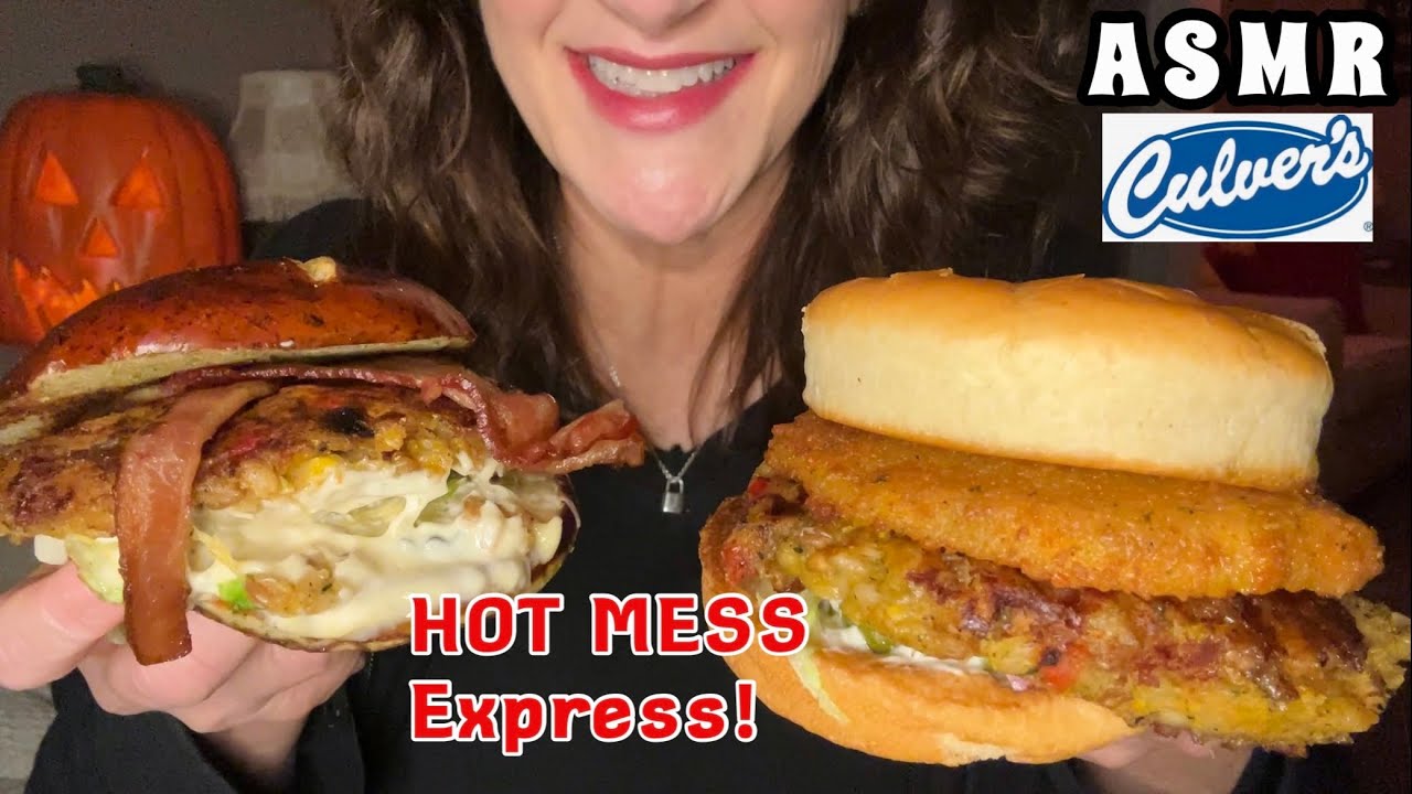 ASMR: CULVER’S MUKBANG, Ed GEIN, & my PETS! Curderburger & Garlic Bacon Pub Burger| VEGETARIAN PATTY