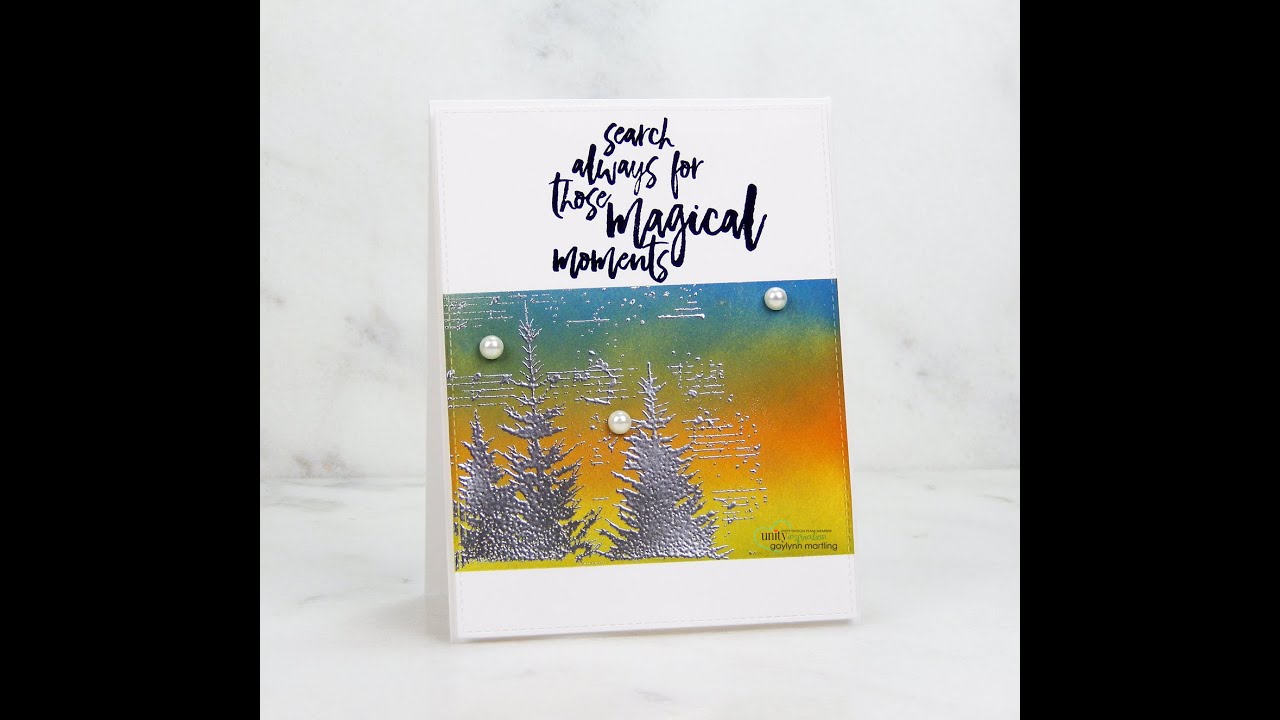 One Layer Card Masking, Ink Blending & Embossing - YouTube