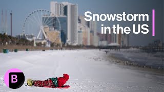 Massive Snowstorm Sweeps Through US South