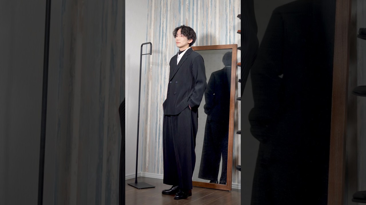 HOMME PLISSE】イッセイミヤケの名作プリーツセットアップ！#shorts