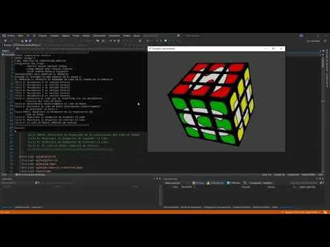 FE PBL Rubiks cube solver in computer graphics using OpenGL