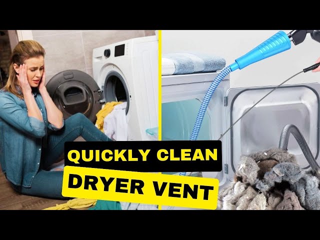 Holikme 2 Pieces Dryer Vent Cleaner Kit, Dryer Lint Vacuum