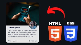 Simple Blog Card Design using ONLY HTML & CSS