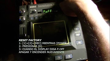 How to Reset Factory Settings Kaossilator Pro+