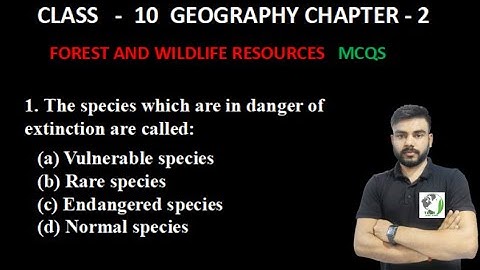 Forest and wildlife resources MCQ|class 10 geography chapter 2 mcq |forest and wildlife mcq class 10