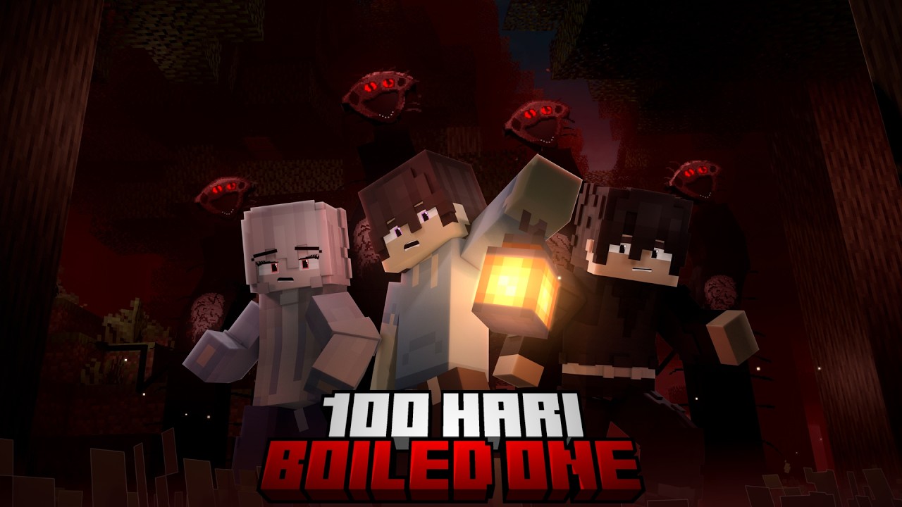100 Hari Minecraft Terror The Boiled One Trio