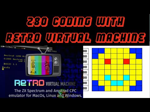 Z80 Coding with Retro Virtual Machine for the Amstrad CPC with Screen mapping