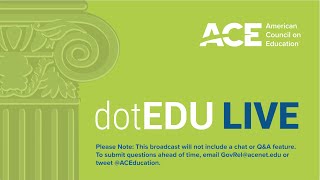 dotEDU Live: Ask Us Anything About Higher Education Policy