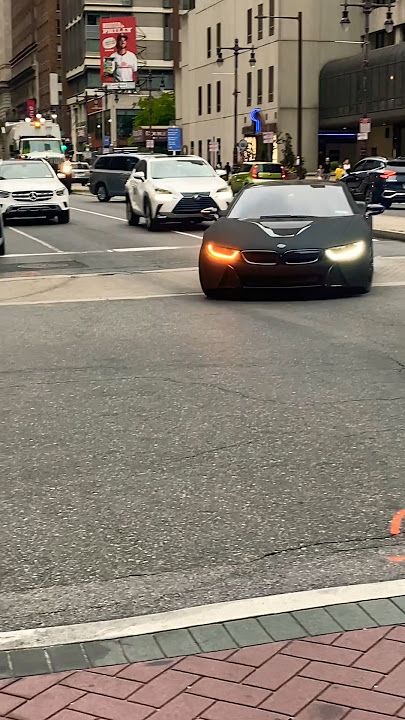BMW i8 W/ BLACK SUEDE WRAP GOING SUPER FAST $150K #BMW #i8 #shorts