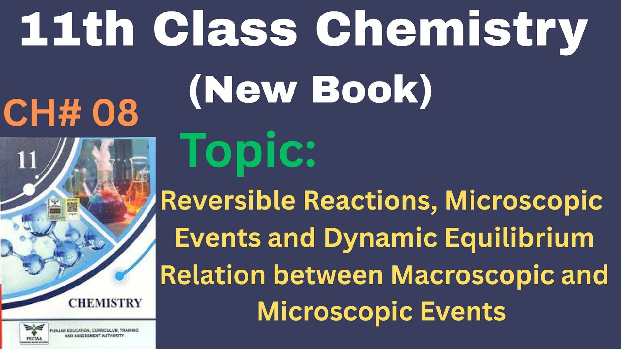 Reversible Reactions, Microscopic Events and Dynamic Equilibrium | Chapter # 08 | 11th Chemistry