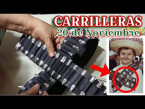 🔴 COMO HACER CARRILLERA (DE CARTULINA) para Niños [día Revolución ...