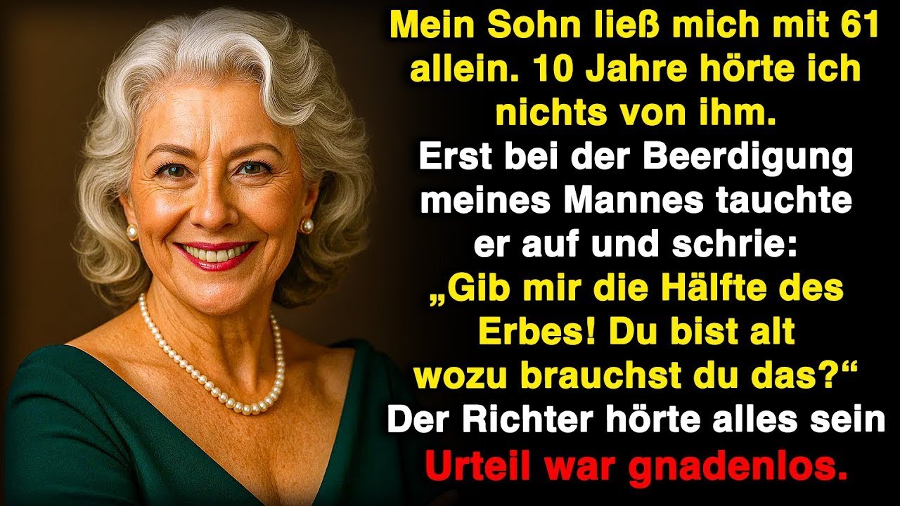„Du bist nicht mehr mein Problem, Mama.“ Diese Worte meines Sohnes Tobias brannten sich vor zehn Jahren in mein Herz, als er die Tür zuschlug. Ich war 61, mein Mann Oscar lag im Sterben – und...