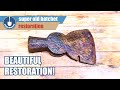 Axe Restoration of an Antique 200 Year Old Hatchet