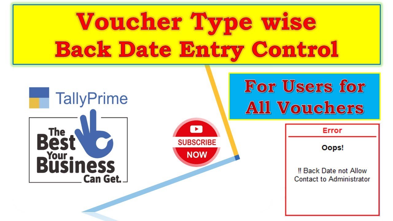 Voucher Type wise Backdate Control/Disable for User & Owner. | Lock ...