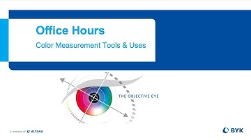 2023 06 07 Office Hours – Color Measurement Tools & Uses