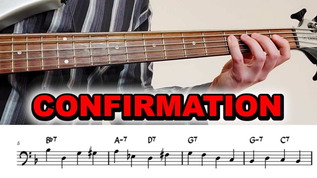 Walking Jazz Standards #20 - "Confirmation" REVISITED - Bass Lesson