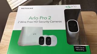 Arlo Smart Home Arlo Pro 2 NETGEAR Wireless Camera Unboxing 12-7-17 Unboxing Netgear Arlo Hd Camera Security System