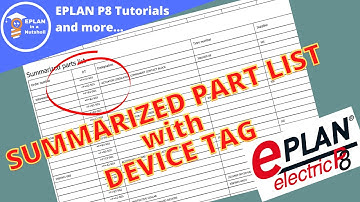EPLAN Summarized Part List with Device Tag