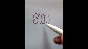 Bubble letter writing#trending #video #art