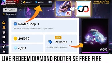 How To Use Rooter App For Free Fire Diamonds | Rooter App Se Diamond Redeem Kaise Kare