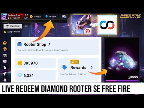 How To Use Rooter App For Free Fire Diamonds | Rooter App Se Diamond Redeem Kaise Kare