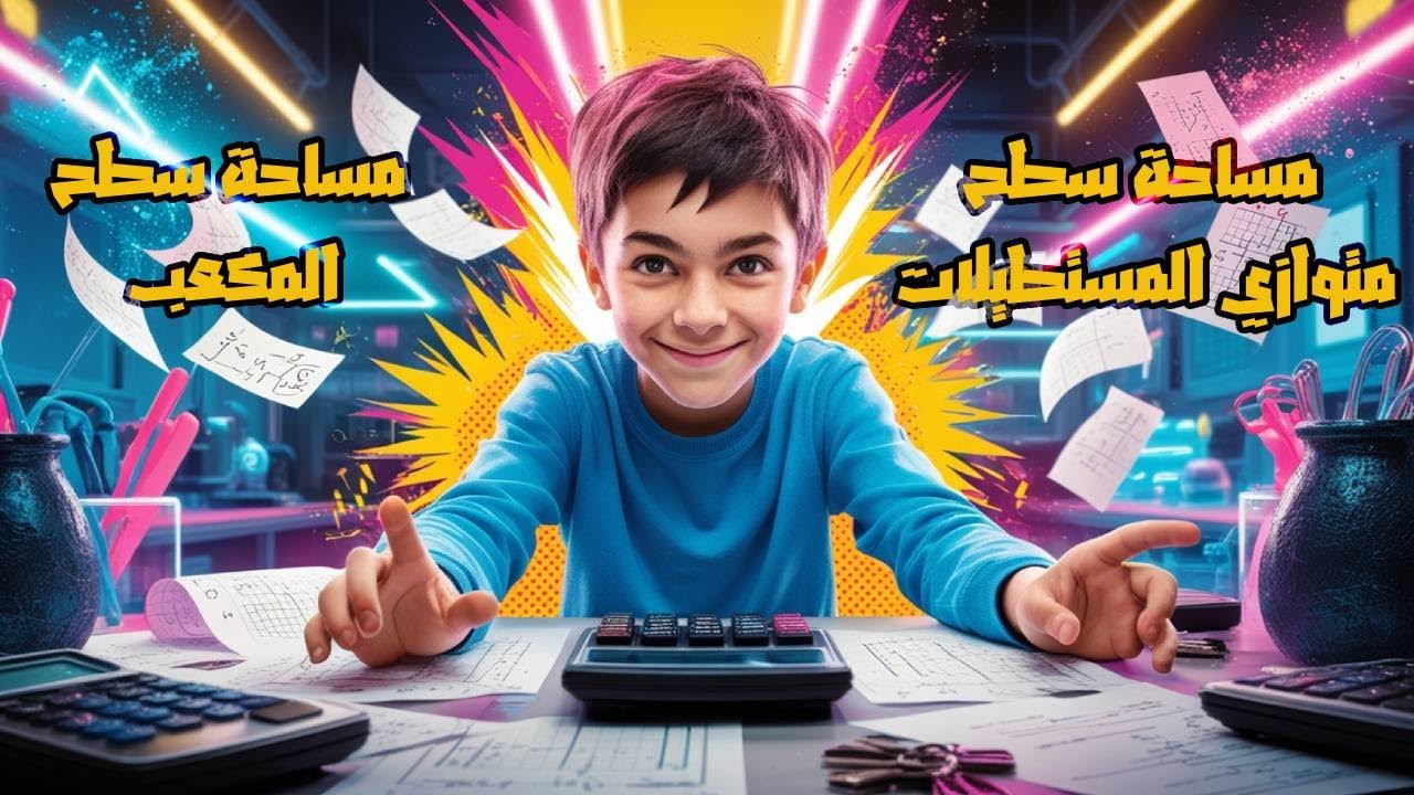 درس 1 : وحدة 13 : مساحة سطح متوازي المستطيلات ومساحة سطح المكعب - للصف السادس الابتدائي