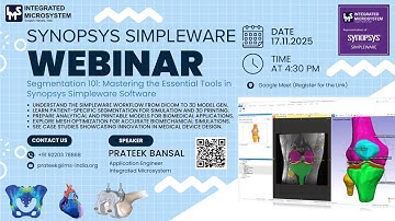 Webinar on Segmentation 101: Mastering the Essential Tools in Synopsys Simpleware Sopftware