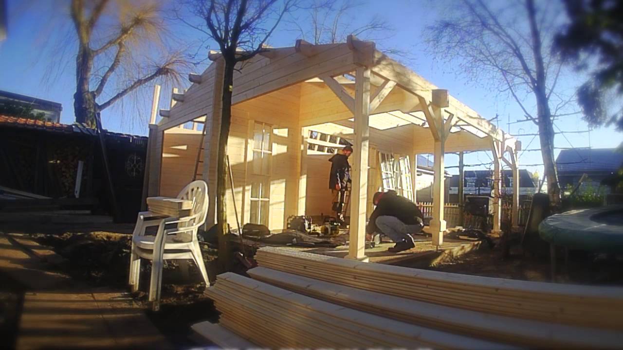 sauna temperature Timelapse opbouw Azalp blokhut Ben