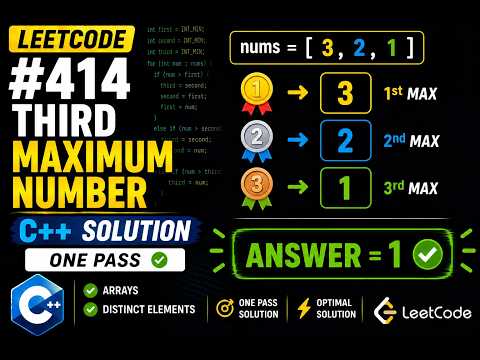 LeetCode 414 - Third Maximum Number | C++ Solution | Easy Explanation