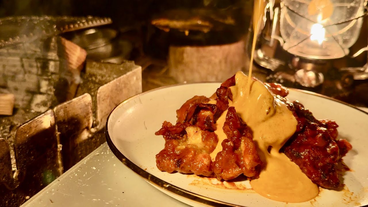 Silent Night Cooking – Chicken 65 with Coconut Gravy | Campfire ASMR