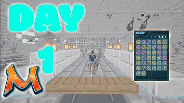 BUILDING MY MINECRAFT CAVE AND GETTING CRAZY BPS ON DAY 2 PART 2 - MESA SOLO - ARK SURVIVAL EVOLVED