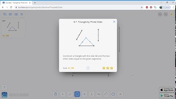 6.7 Euclidea - Triangle by Three Sides - Soluce 4L 12E 4V