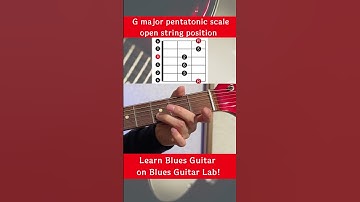 How to play G major pentatonic scale in open string position #shorts