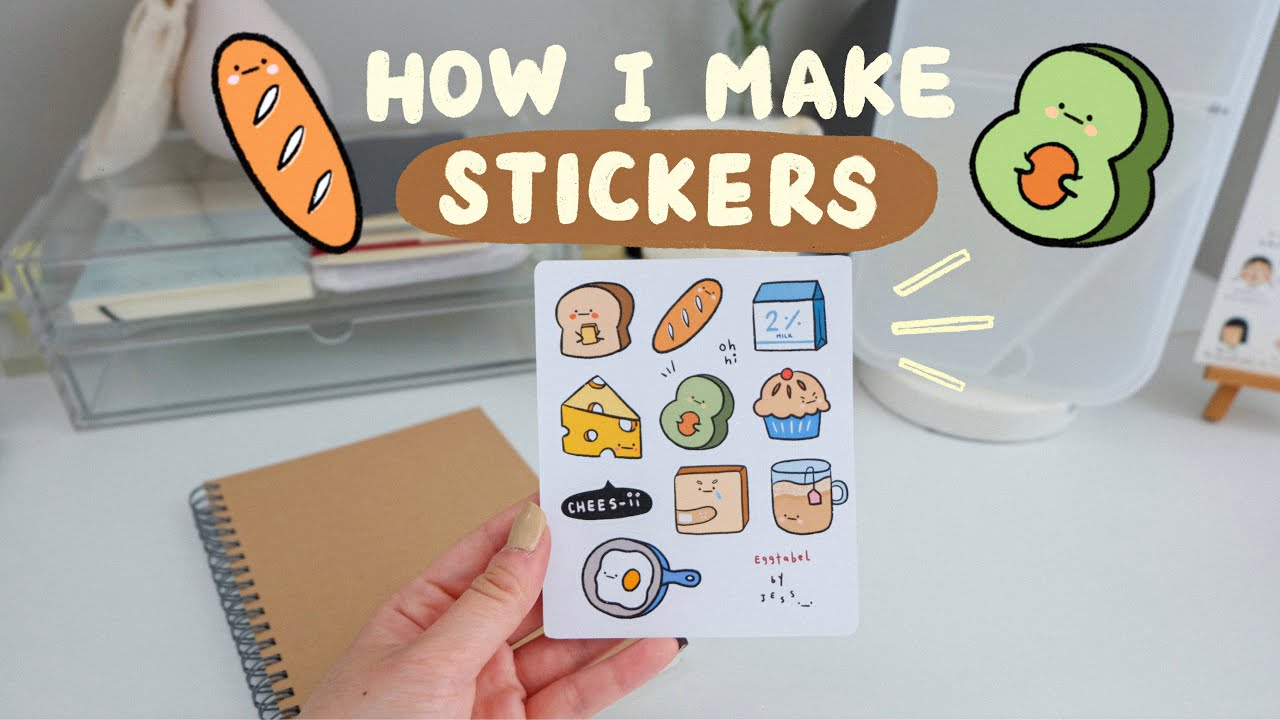 how I design and make stickers from home! ✿ no cricut, step by