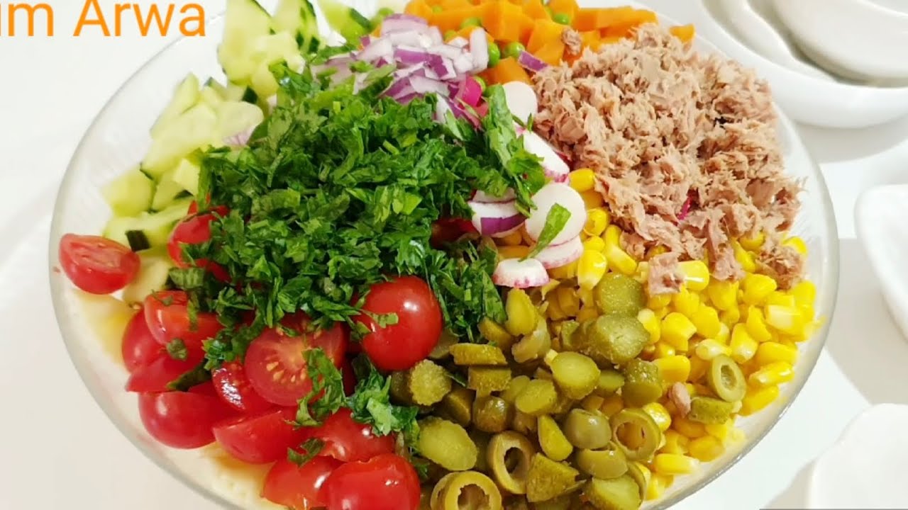 Salade de pâtes facile,pleine de fraîcheur #salade #pâtes